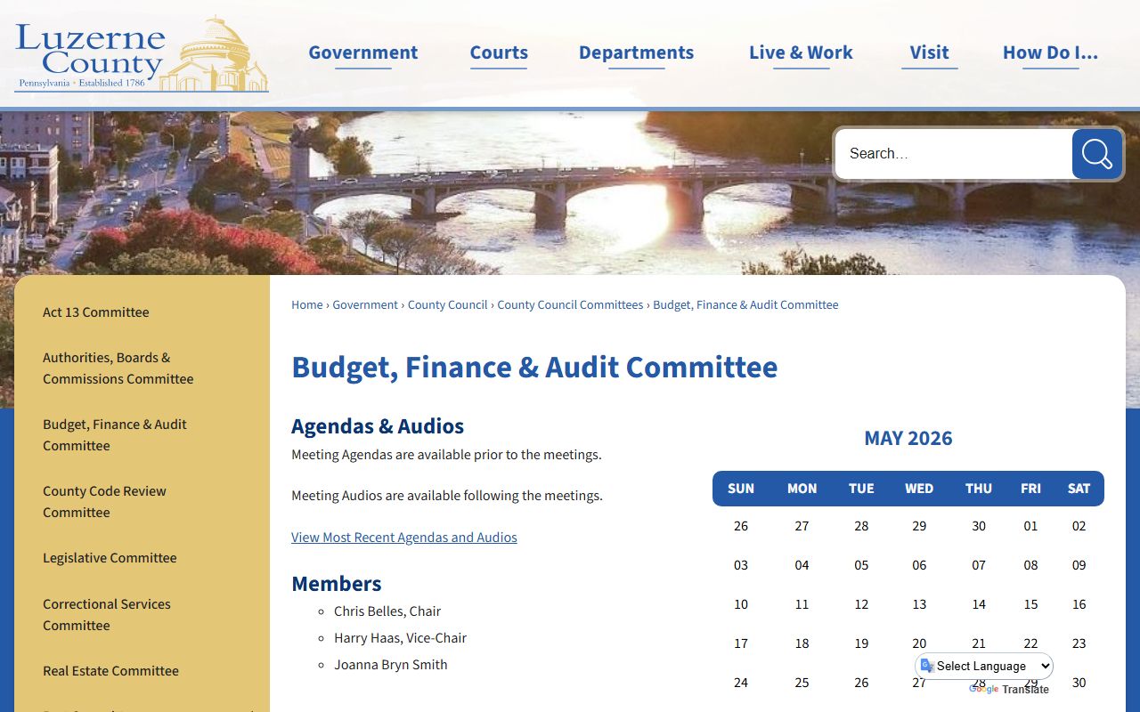 Luzerne County Clerk of Courts criminal court records forms page