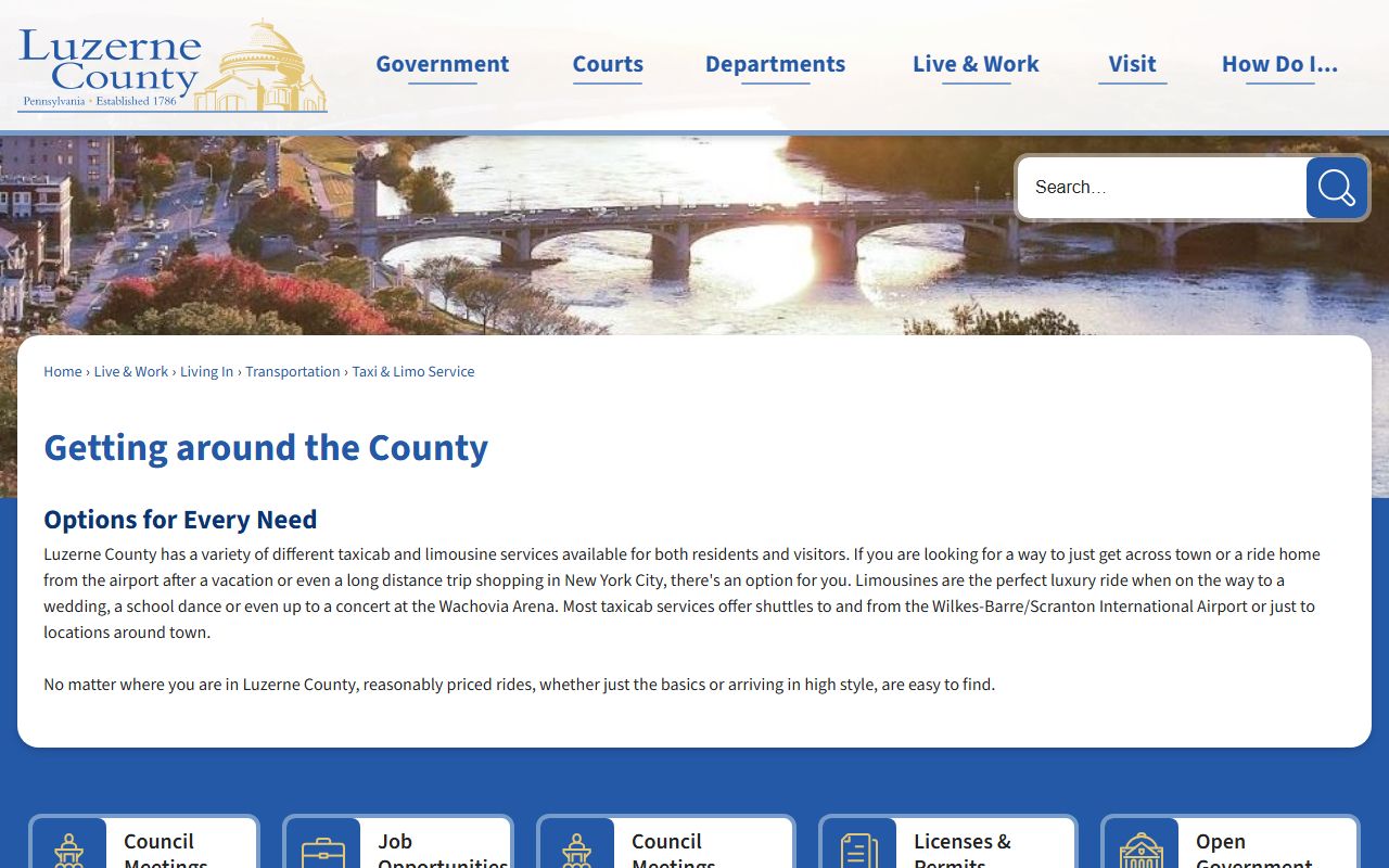 Luzerne County Prothonotary court records forms page