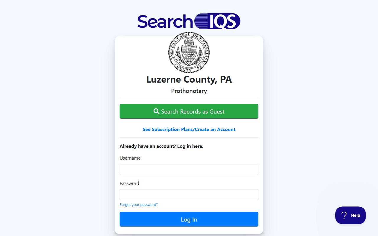 Luzerne County court records civil viewer run by the Prothonotary on SearchIQS