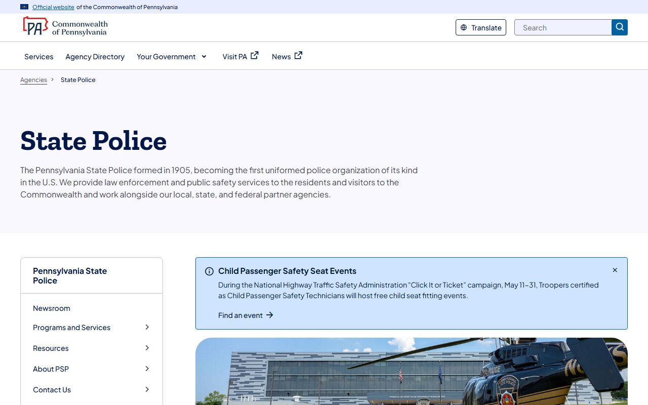 Luzerne County criminal records Pennsylvania State Police criminal history request