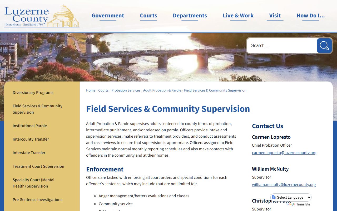 Luzerne County inmate population Correctional Facility page